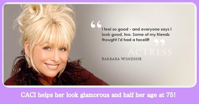 CACI's dramatic ways to keep skin young, taut & wrinkle free Barbara Windsor looking young at 75 with CACI