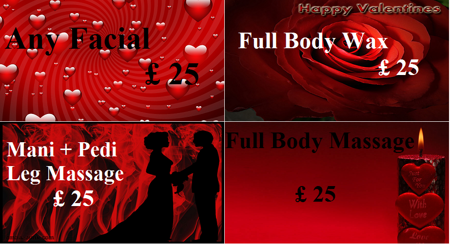 Exclusive Valentine's Gift Vouchers Shumaila's Valentines Day Special Hair & Beauty Offers