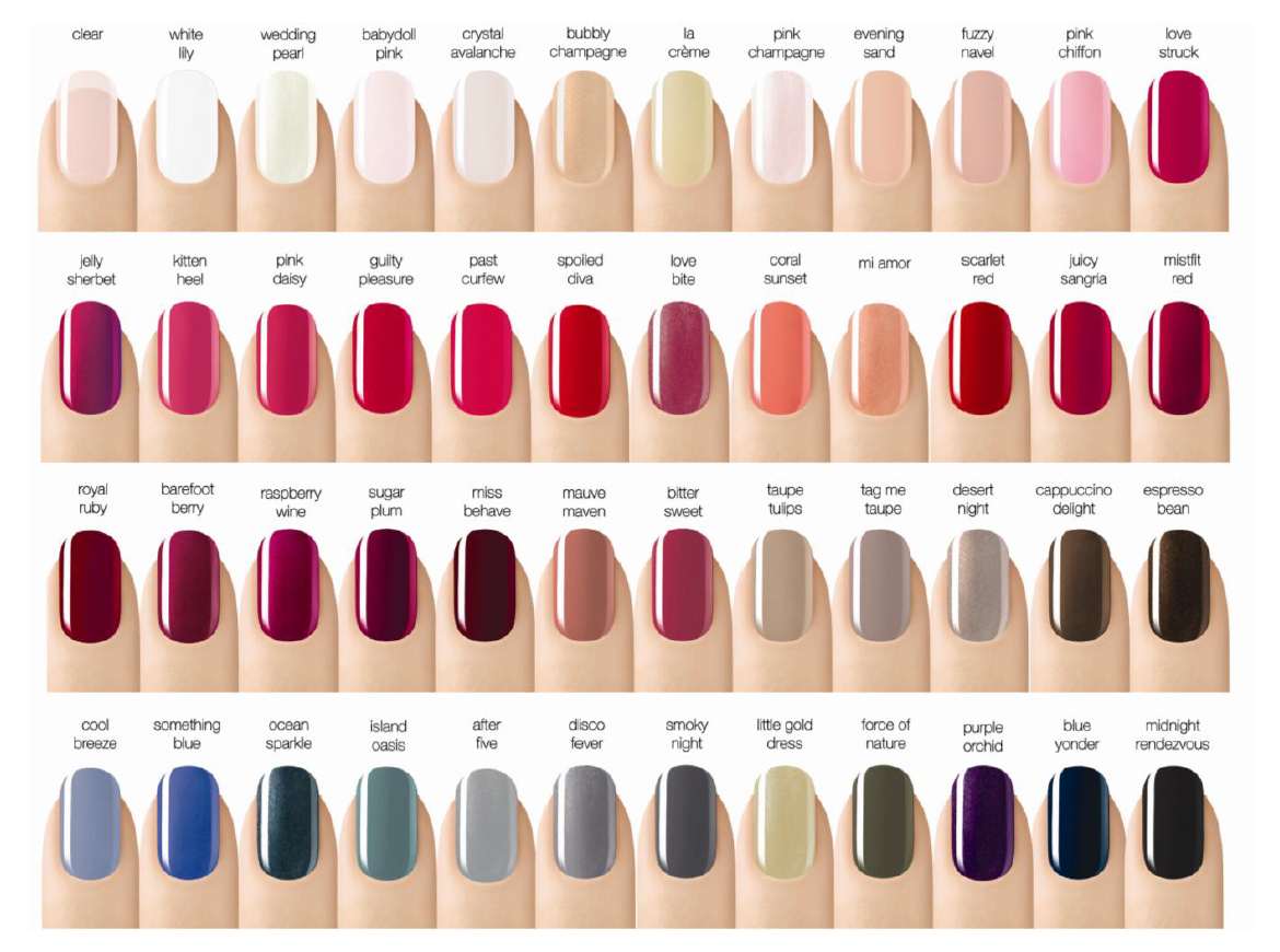 Cnd Shellac Color Chart 2015