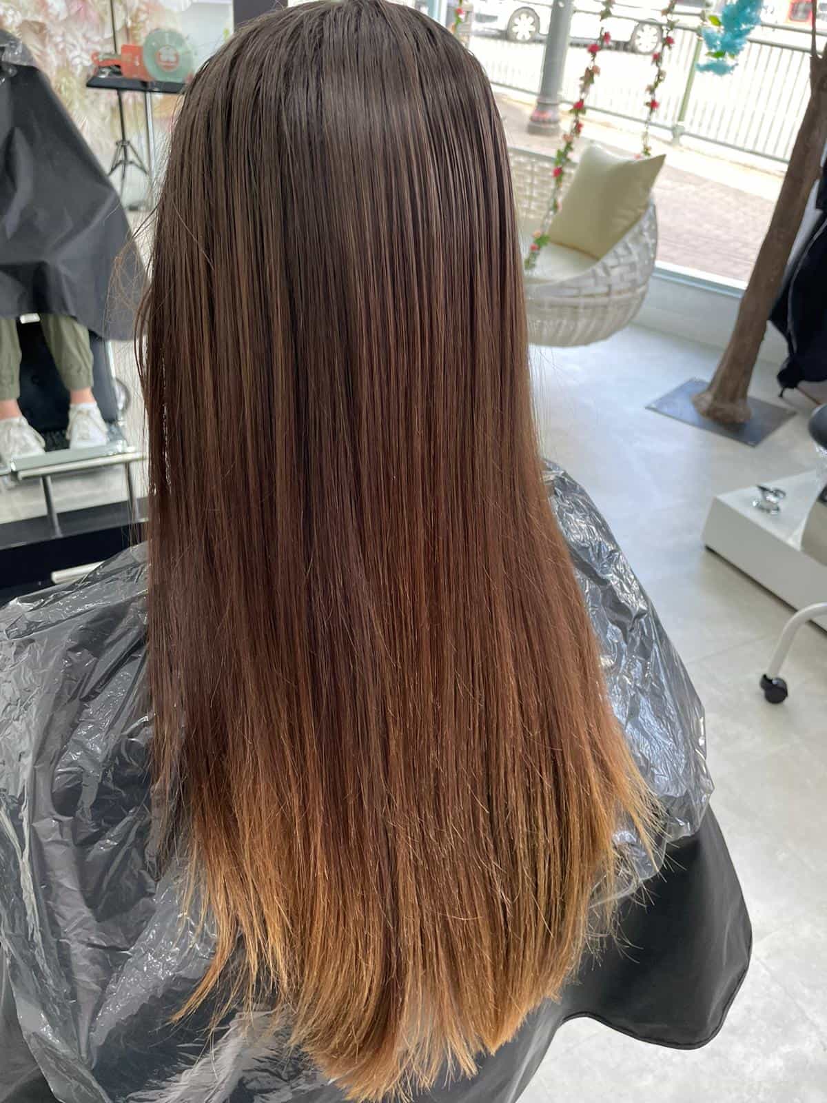 hair before balayage
