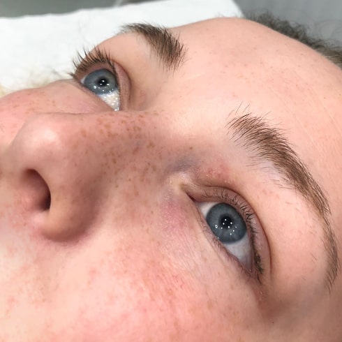 eyelash extensions before