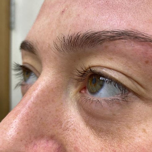 eyelash extensions before