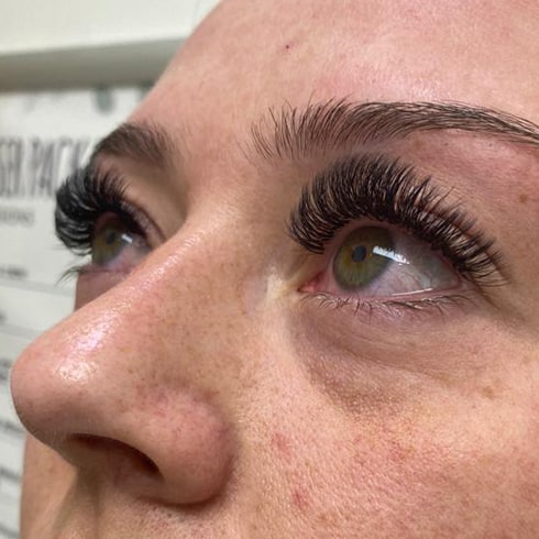 eyelash extensions after