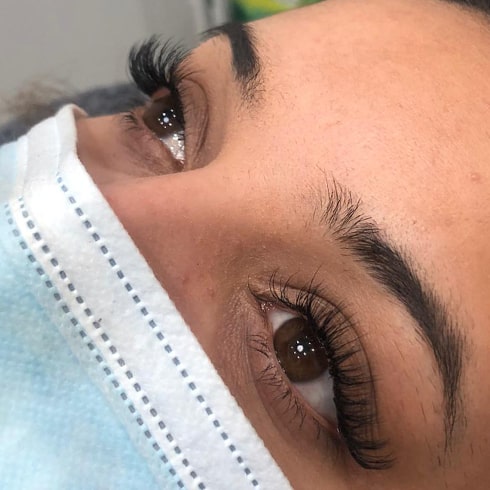 eyelash extensions after