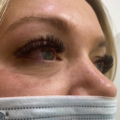 eyelash extensions after