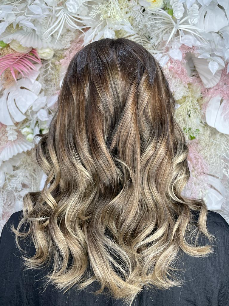 hair after balayage