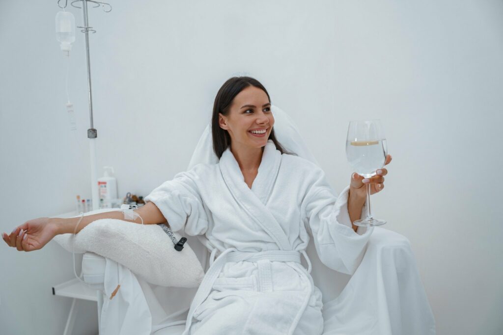 Woman with glowing skin smiling after Profhilo treatment for hydration and skin rejuvenation