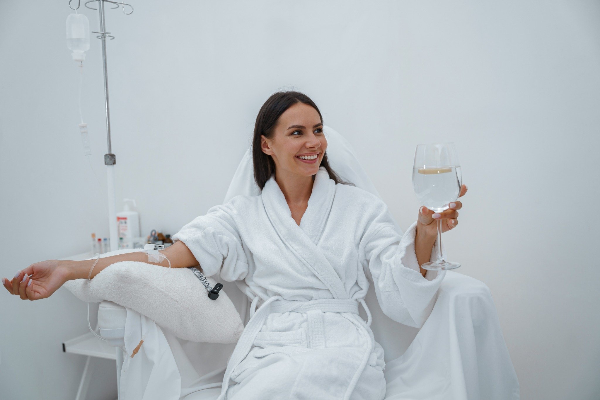 Woman with glowing skin smiling after Profhilo treatment for hydration and skin rejuvenation